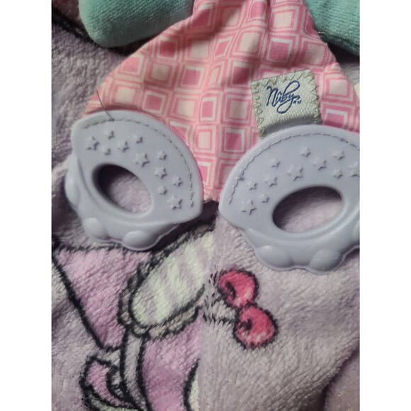 Nuby Babies R Us Carters Pastel Bunny Rabbit Baby Girls Teething Crinkle Toy - Picture 2 of 6